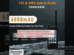 Rádio DMR LTE com faixa de frequência UHF/VHF e espaçamento de canal de 12,5 KHz/25 KHz para ampla cobertura e flexibilidade