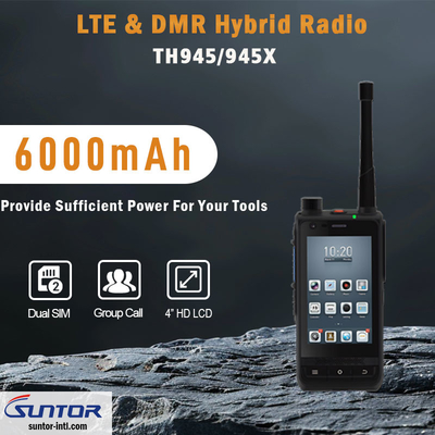 TH945D DMR LTE Radio com faixa de frequência UHF/VHF e espaçamento de canal de 12,5KHz/25KHz para ampla cobertura e flexível